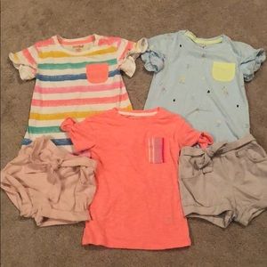 😍 Lot of size XS 4/5 girls cloths tops and shorts
